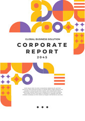 Colorful Geometric Business Flyer Design With Modern Layout