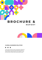 Colorful Geometric Design for Corporate Report 2045