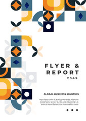 Colorful Geometric Design for Corporate Report 2045