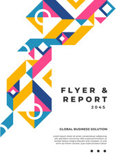 Obraz premium Abstract Geometric Corporate Report Cover Design 2045