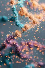 DNA double helix and molecule structure highlighted in medical science research, focusing on chromosome DNA, genetic biotechnology, and human genome studies in a science lab