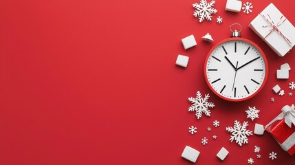 Website Christmas sale banner with  Final Hours  text, holiday theme