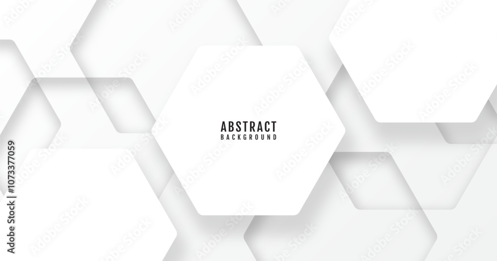 Poster 3d white abstract background overlap layer on bright space with cutout shape effect decoration. mode