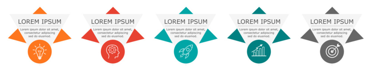 Business infographic Vector with 5 steps. Used for presentation,information,education,connection,marketing, project,strategy,technology,learn,brainstorm,creative,growth,abstract,stairs,idea,text,work.