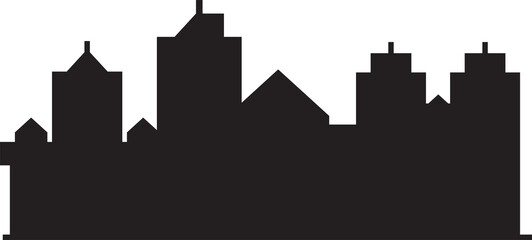 Fototapeta premium City Skyline Silhouette Illustration