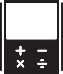 Obraz premium Calculator Glyph Icon Illustration
