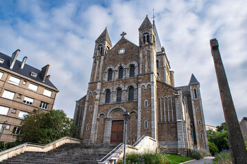 Fototapeta premium Church in the town of Vire in Normandy, France