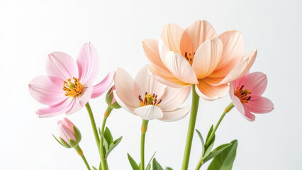 Obraz premium Close-Up of Delicate Flowers Filling the Entire Image - Spring, Celebration, Background for Greeting Card