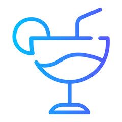 cocktail gradient icon