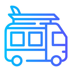 surf van gradient icon