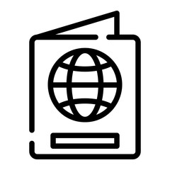 passport line icon