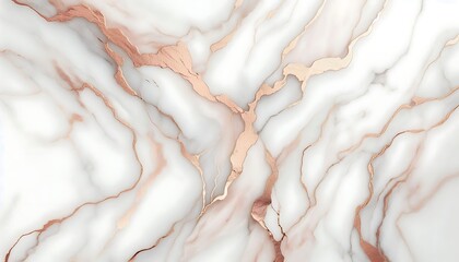 Obraz premium luxury White Marble with Rose Gold Veins