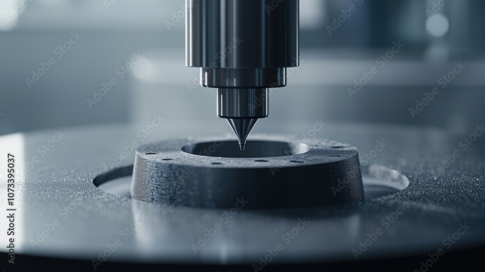 Poster advanced 3d printing technology in a high-tech lab producing complex parts with precision and accura