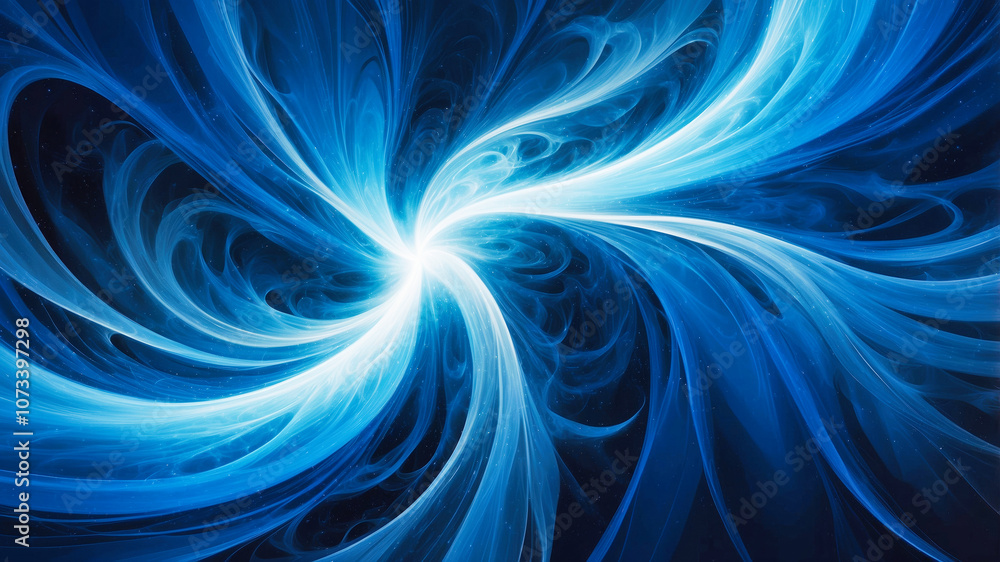 Wall mural blue abstract futuristic technology, cloud and data background