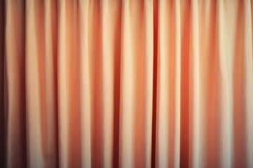 A close-up view of soft, textured curtains in shades of light peach and cream, creating a warm and inviting atmosphere.