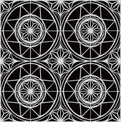 black and white decorative geometric  seamless pattern