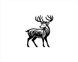 Deer logo vector illustration