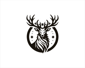 Deer logo vector illustration