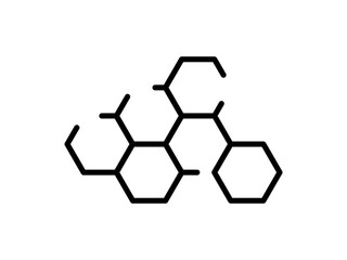 Hexagon icon line style vector illustration