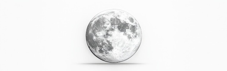 Isolated detailed moon texture with realistic surface