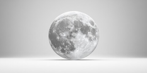 Isolated detailed moon texture with realistic surface