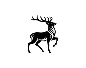Obraz premium deer silhouette vector