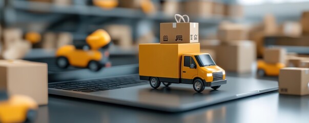 National Free Shipping Day, online retail platforms, 3D illustration