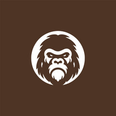 Modern Gorilla Head Logo