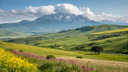 Obraz premium landscape with a meadow