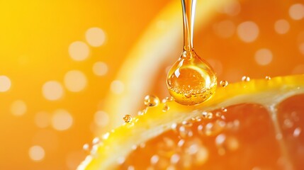 Natural vitamin C serum and face cream. Anti aging antioxidant beauty serum.