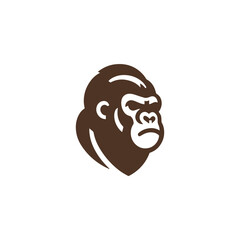 Modern Gorilla Head Logo