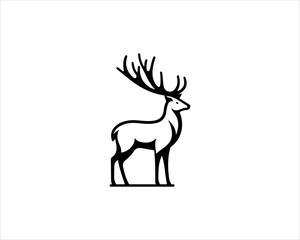 deer silhouette vector illustration