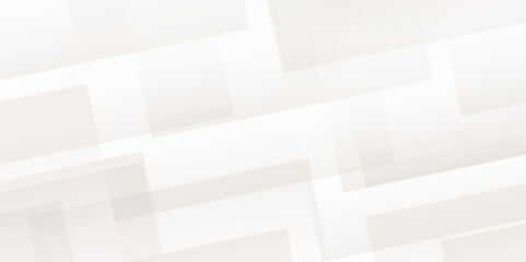 Obraz premium Abstract minimal geometric white and gray light background design. white transparent material in triangle diamond and squares shapes in random geometric pattern.