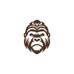 Modern Gorilla Head Logo
