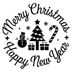 Merry Christmas vector icon.