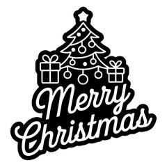 Merry Christmas vector icon illustration design.