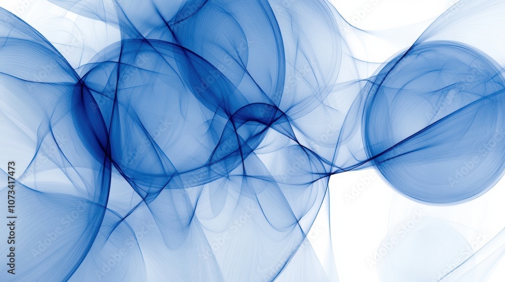Poster abstract blue waves create a serene and dynamic visual experience, ai