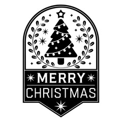 Merry Christmas vector illustration.