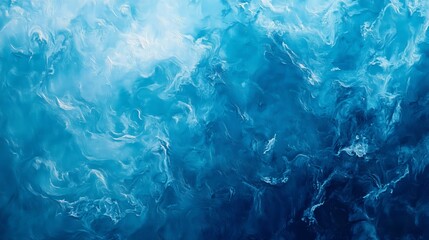 This serene artwork features blues and gentle ripples, evoking tranquility and inviting immersion.