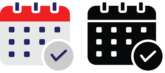  Notification line icons. Calendar, address location pointer and alarm bell. Place, Time, Date and Place, Time, Date and Notification line icons Notice alert, business schedule and office time clock. 