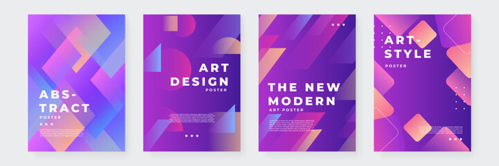 Vibrant Abstract Art Posters with Modern Design Elements