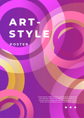 Vibrant Modern Art Poster With Colorful Gradients. A striking modern art poster featuring vibrant gradient background. Ideal for creative designs and artistic display