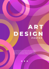 Obraz premium Colorful Abstract Modern Art Posters Collection Display