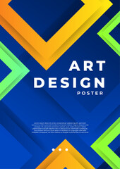 Vibrant Abstract Poster with Colorful Geometric Elements