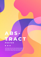 Colorful Abstract Art Design Posters With Modern Geometric Patterns