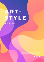 Modern Abstract Art Design Poster with Colorful Shape