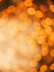 Obraz premium Circular orange bokeh lights creating a festive and vibrant abstract background, lights, celebration, orange