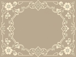 An intricate Korean traditional ornament background featuring delicate floral and geometric patterns, design, art