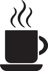 cup icon for coffee and tea silhouette, coffee, cup, tea, drink, cafe, vector, hot, icon, mug, illustration, espresso, cappuccino, beverage, set, symbol, steam, brown, food, breakfast, caffeine, desig