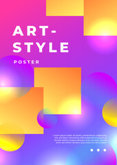 Modern Art-Style Poster With Geometric Shape Design. Ideal for creative projects, events, and promotional materials creating a modern and dynamic aesthetic